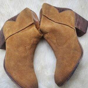 Marc fisher brown suede ankle boots size 9…